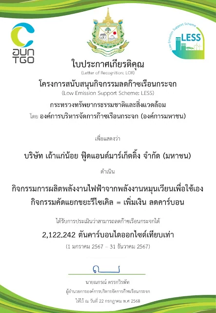TKN participates in a project supporting activities to reduce greenhouse gas emissions